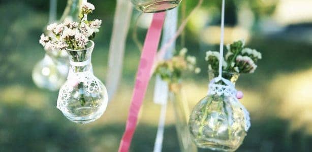 Hanging glass terrarium